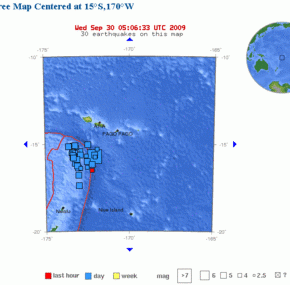 南太平洋 サモア地震 津波被害